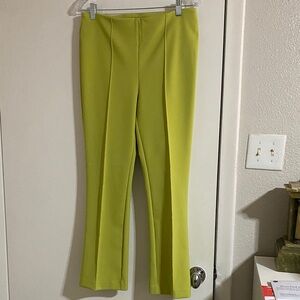 Rachel Zoe Vibrant Lime Straight Leg Pants Size 8